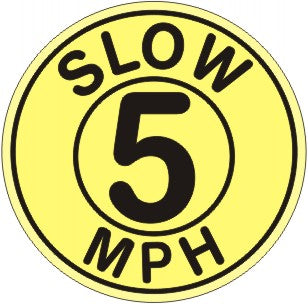 SLOW 5 MPH FLOOR DECAL