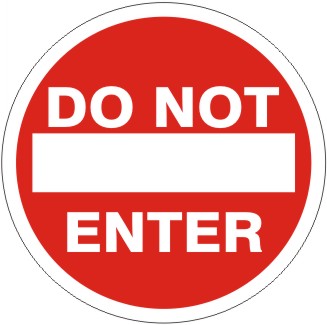DO NOT ENTER FLOOR DECAL
