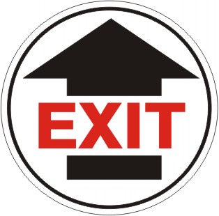 EXIT FLOOR DECAL UP ARROW FLOOR DECAL