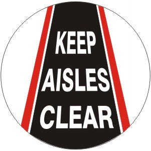 KEEP AISLES CLEAR FLOOR DECAL