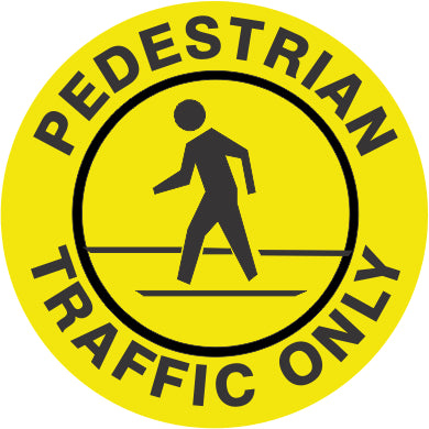 PEDESTRIAN TRAFFIC ONLY PICTO FLOOR DECAL