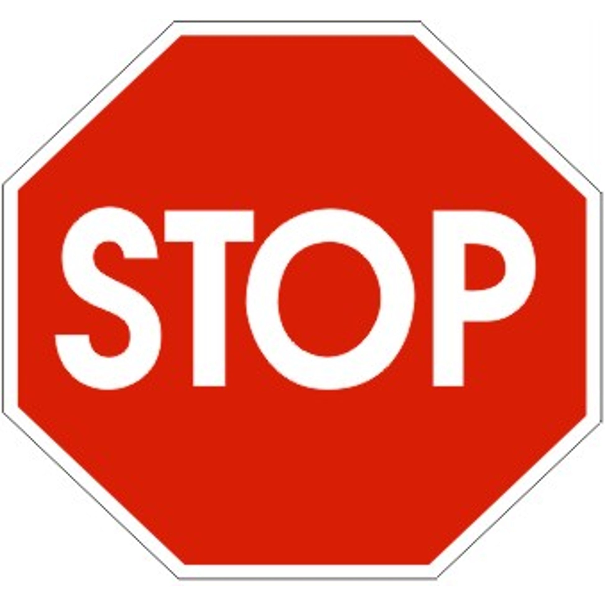 STOP FLOOR DECAL - STOP FLOOR DECAL, 17x17, Anti-Slip