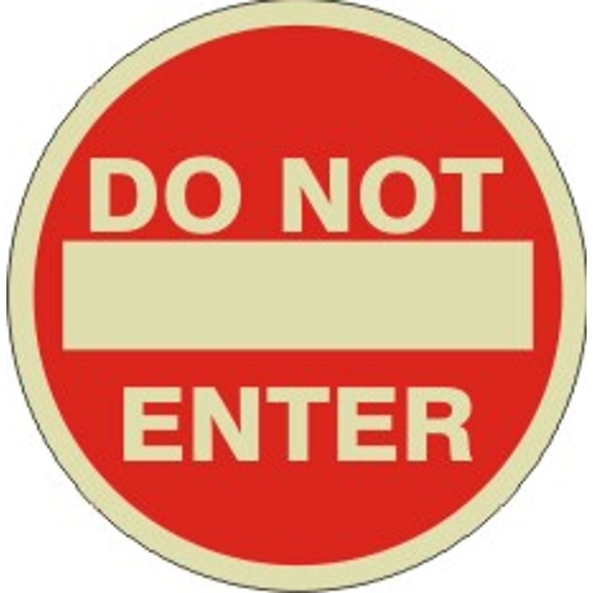 DO NOT ENTER FLOOR DECAL GLOW - DO NOT ENTER FLOOR DECAL GLOW, 17”DIA, Anti-Slip Glow