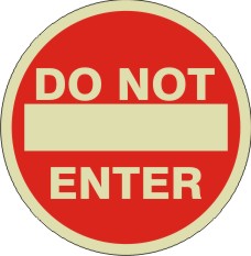 DO NOT ENTER FLOOR DECAL GLOW