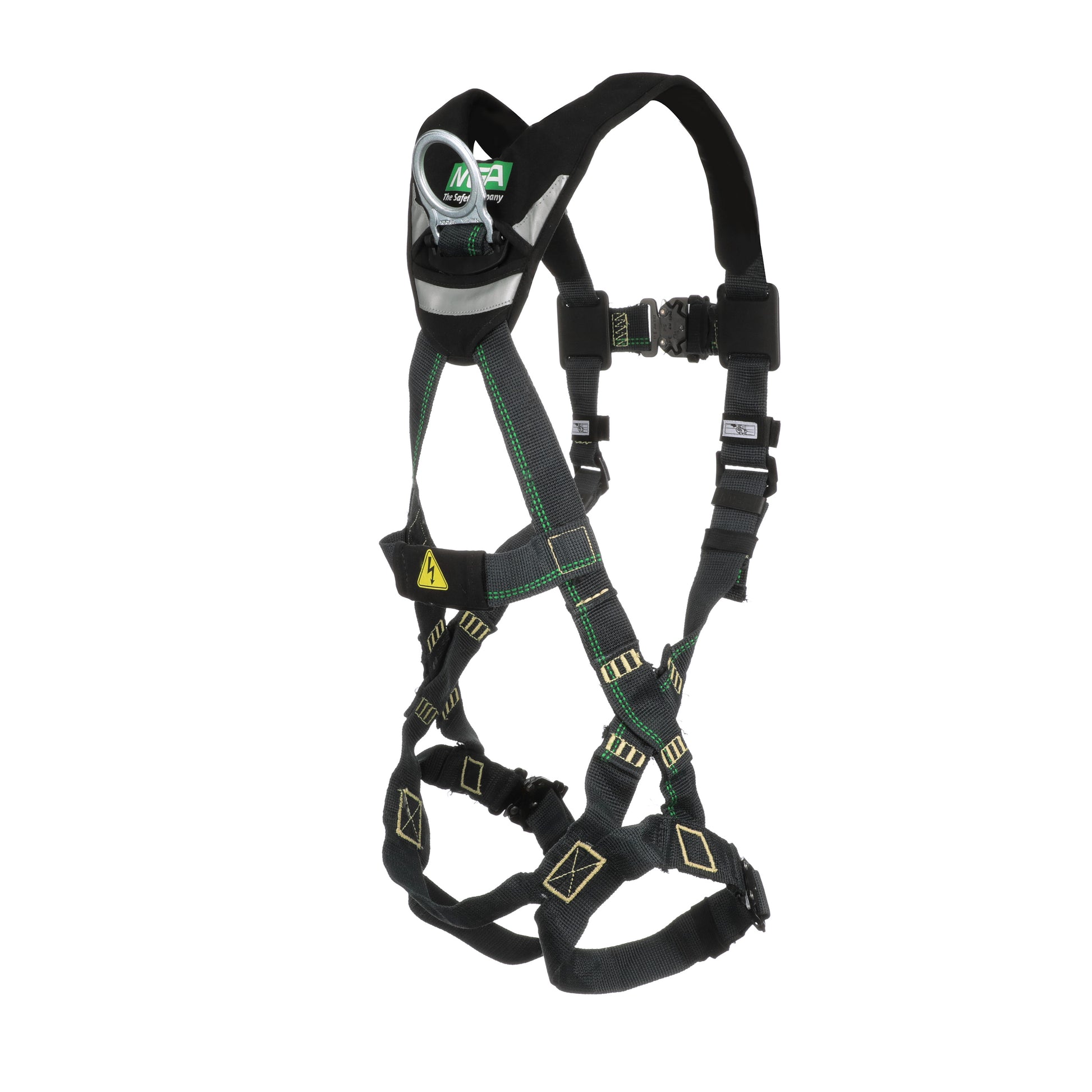 MSA EVOTECH Arc Flash Harness w/Back D-Ring - Quick-Connect leg straps - Shoulder Padding - X-Small (XSM) - 10150143