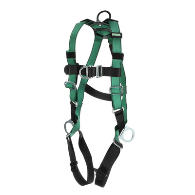 MSA V-FORM Harness w/Back, Front & Side D-Rings - Qwik-Fit Leg Straps - Standard - 10197436