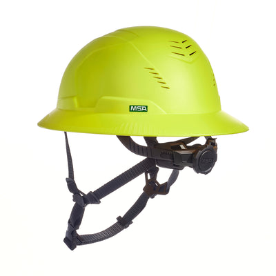 MSA V-Gard H2 Full Brim - Type II Class C - Mips - Safety Helmet - Vented - Hi-Viz Yellow - 10250614