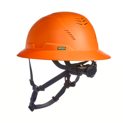 MSA V-Gard H2 Full Brim - Type II Class C - Mips - Safety Helmet - Vented - Orange - 10250610
