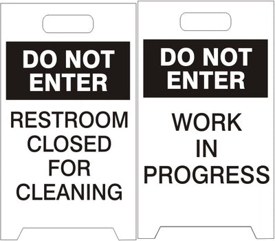 DO NOT ENTER RESTROOM FOLDING FLOOR STANDS
