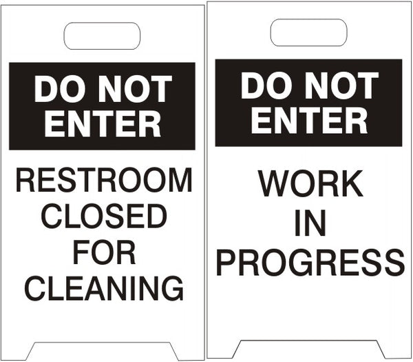 DO NOT ENTER RESTROOM FOLDING FLOOR STANDS