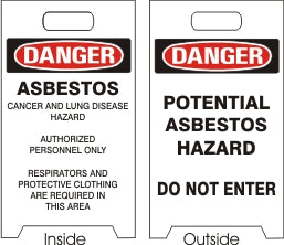 DANGER ASBESTOS FOLDING FLOOR STANDS