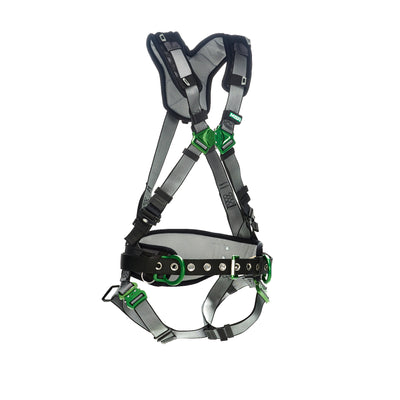 MSA V-FIT Construction Harness w/Back & Side D-Rings - Quick-Connect Leg Straps - Shoulder Padding - Super Extra Large - 10195136