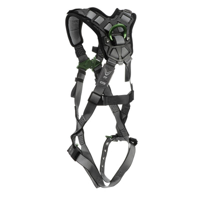 MSA V-FIT Harness w/Back D-Ring - Tongue Buckle Leg Straps - Shoulder Padding - Extra Large - 10194890
