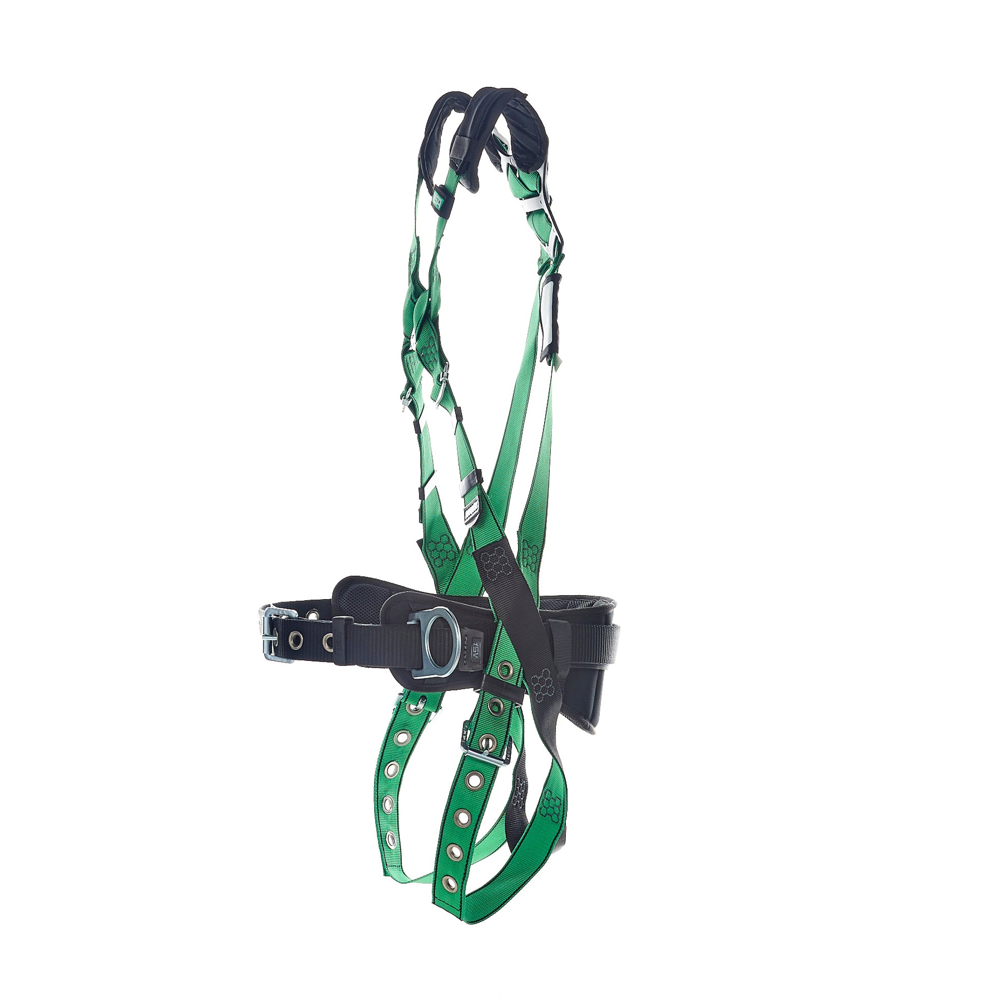 MSA V-FORM Construction Harness w/Back & Side D-Rings - Tongue Buckle Leg Straps Quick Connect Chest Buckle - Shoulder Padding - Standard - 10207734