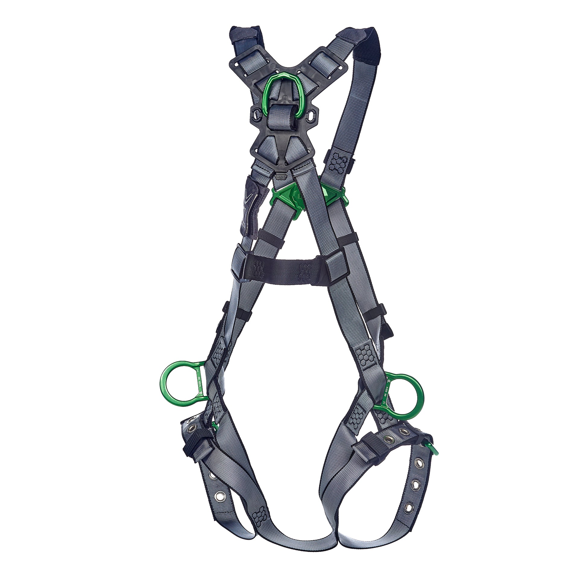 MSA V-FIT Harness w/Back & Side D-Rings - Tongue Buckle Leg Straps - Standard - 10195110