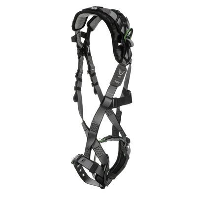 MSA V-FIT Harness w/Back & Front D-Rings - Tongue Buckle Leg Straps - Shoulder Padding - Super Extra Large - 10194895