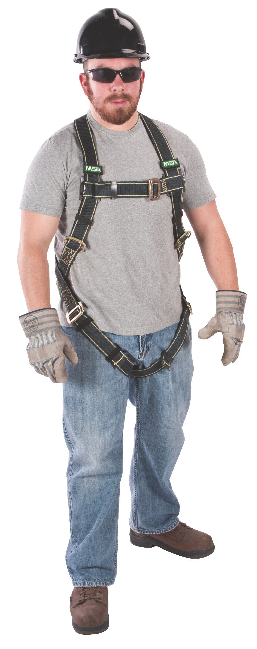 MSA Gravity Welder Harness w/Back D-Ring - Qwik-Fit Leg Buckles - Kevlar Webbing - Standard (STD) - 10103216
