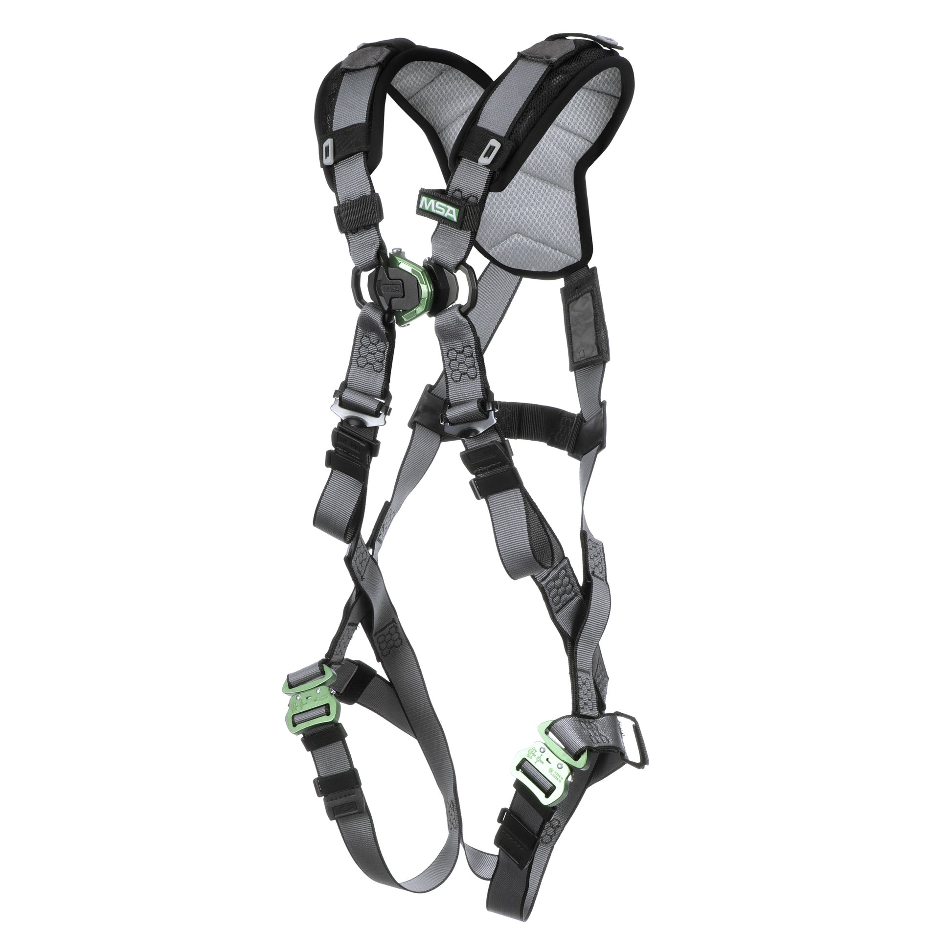 MSA V-FIT Harness w/Back & Front D-Rings - Quick-Connect Leg Straps - Shoulder Padding - Standard - 10194656