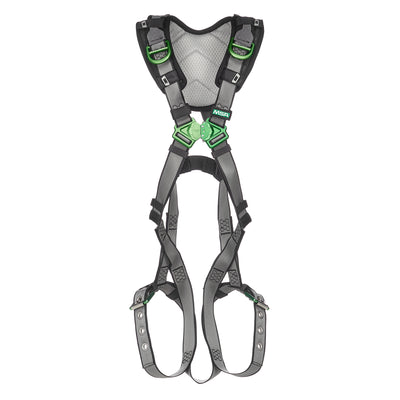 MSA V-FIT Harness w/Back & Shoulder D-Rings - Tongue Buckle Leg Straps - Shoulder Padding - Standard - 10194937