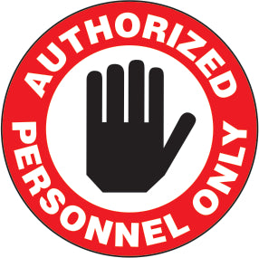 AUTHORIZED PERSONNEL ONLY PREMIUM ANTI-SLIP FLOOR DECAL