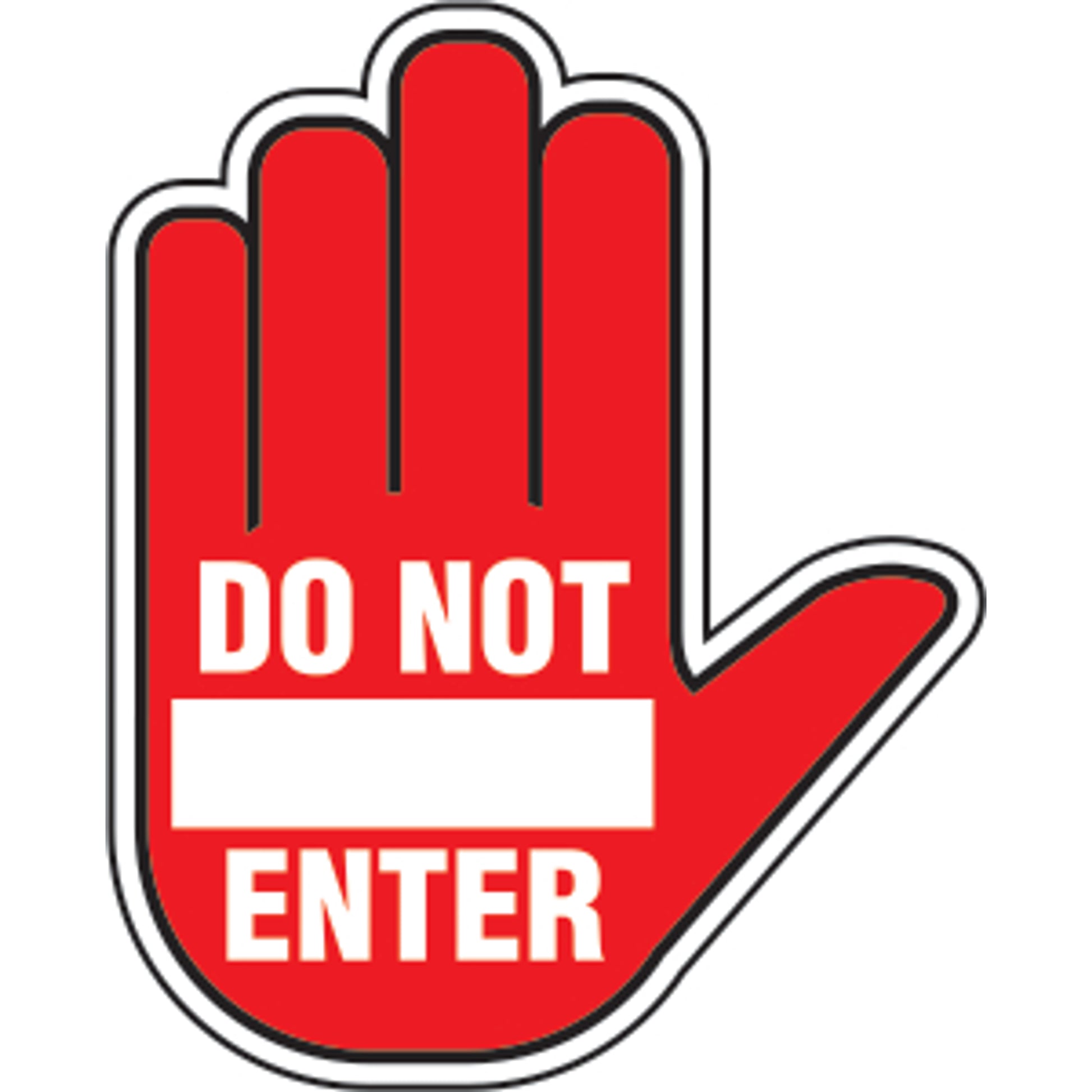 DO NOT ENTER HAND PREMIUM ANTI-SLIP FLOOR DECAL - DO NOT ENTER HAND PREMIUM ANTI-SLIP FLOOR DECAL, 17X17, Anti-Slip Premium