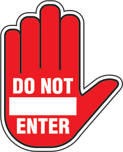 DO NOT ENTER HAND PREMIUM ANTI-SLIP FLOOR DECAL