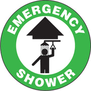 EMERGENCY SHOWER PREMIUM ANTI-SLIP FLOOR DECAL - EMERGENCY SHOWER PREMIUM ANTI-SLIP FLOOR DECAL, 17X17, Anti-Slip Premium
