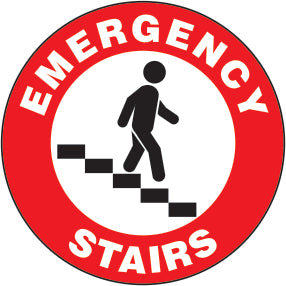 EMERGENCY STAIRS PREMIUM ANTI-SLIP FLOOR DECAL