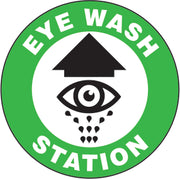 EYE WASH STATION PREMIUM ANTI-SLIP FLOOR DECAL - EYE WASH STATION PREMIUM ANTI-SLIP FLOOR DECAL, 17X17, Anti-Slip Premium