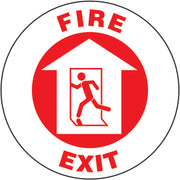 FIRE EXIT PREMIUM ANTI-SLIP FLOOR DECAL - FIRE EXIT PREMIUM ANTI-SLIP FLOOR DECAL, 17X17, Anti-Slip Premium