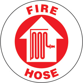 FIRE HOSE PREMIUM ANTI-SLIP FLOOR DECAL