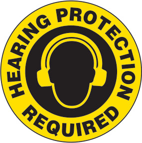 HEARING PROTECTION REQUIRED PREMIUM ANTI-SLIP FLOOR DECAL