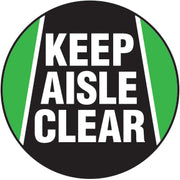 KEEP AISLE CLEAR PREMIUM ANTI-SLIP FLOOR DECAL - KEEP AISLE CLEAR PREMIUM ANTI-SLIP FLOOR DECAL, 17X17, Anti-Slip Premium