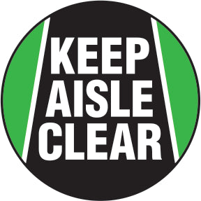 KEEP AISLE CLEAR PREMIUM ANTI-SLIP FLOOR DECAL