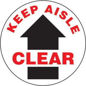 KEEP AISLE CLEAR - ARROW PREMIUM ANTI-SLIP FLOOR DECAL