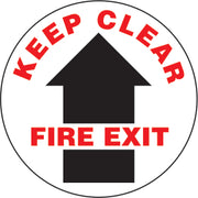 KEEP CLEAR FIRE EXIT UP ARROW ARROW - KEEP CLEAR FIRE EXIT UP ARROW ARROW, 17X17, Anti-Slip Premium