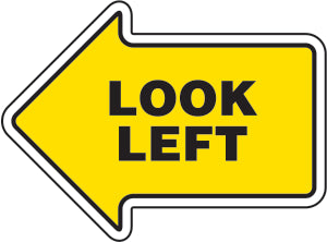 LOOK LEFT ARROW PREMIUM ANTI-SLIP FLOOR DECAL