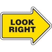 LOOK RIGHT ARROW PREMIUM ANTI-SLIP FLOOR DECAL - LOOK RIGHT ARROW PREMIUM ANTI-SLIP FLOOR DECAL, 17X17, Anti-Slip Premium