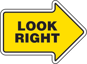 LOOK RIGHT ARROW PREMIUM ANTI-SLIP FLOOR DECAL