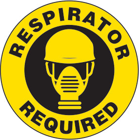 RESPIRATOR REQUIRED PREMIUM ANTI-SLIP FLOOR DECAL