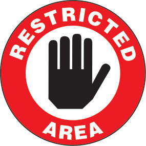RESTRICTED AREA PREMIUM ANTI-SLIP FLOOR DECAL