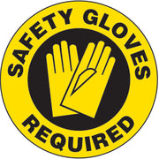 SAFETY GLOVES REQUIRED PREMIUM ANTI-SLIP FLOOR DECAL - SAFETY GLOVES REQUIRED PREMIUM ANTI-SLIP FLOOR DECAL, 17X17, Anti-Slip Premium