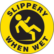 SLIPPERY WHEN WET PREMIUM ANTI-SLIP FLOOR DECAL - SLIPPERY WHEN WET PREMIUM ANTI-SLIP FLOOR DECAL, 17X17, Anti-Slip Premium