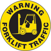 WARNING FORKLIFT TRAFFIC PREMIUM ANTI-SLIP FLOOR DECAL - WARNING FORKLIFT TRAFFIC PREMIUM ANTI-SLIP FLOOR DECAL, 17X17, Anti-Slip Premium