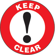 KEEP CLEAR ! PREMIUM ANTI-SLIP FLOOR DECAL - KEEP CLEAR ! PREMIUM ANTI-SLIP FLOOR DECAL, 17X17, Anti-Slip Premium