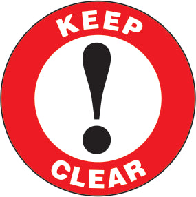 KEEP CLEAR ! PREMIUM ANTI-SLIP FLOOR DECAL