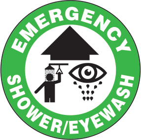 EMERGENCY SHOWER/EYE WASH PREMIUM ANTI-SLIP FLOOR DECAL