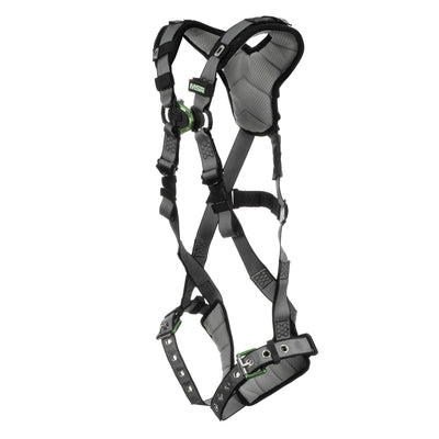 MSA V-FIT Harness w/Back & Front D-Rings - Tongue Buckle Leg Straps - Shoulder Padding - Super Extra Large - 10194895