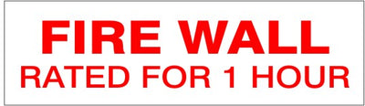 FIRE WALL RATED FOR 1 HOUR
