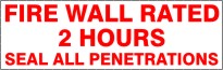 FIRE WALL RATED 2 HOURS SEAL ALL PENETRATIONS